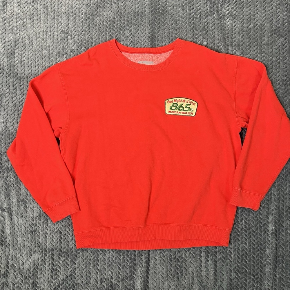 Morgan Wallen Sweatshirt XL Red One Night At A Time 865 Concert Tour Merch